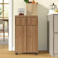 Rolling Trash Can Cabinet with Wheels
