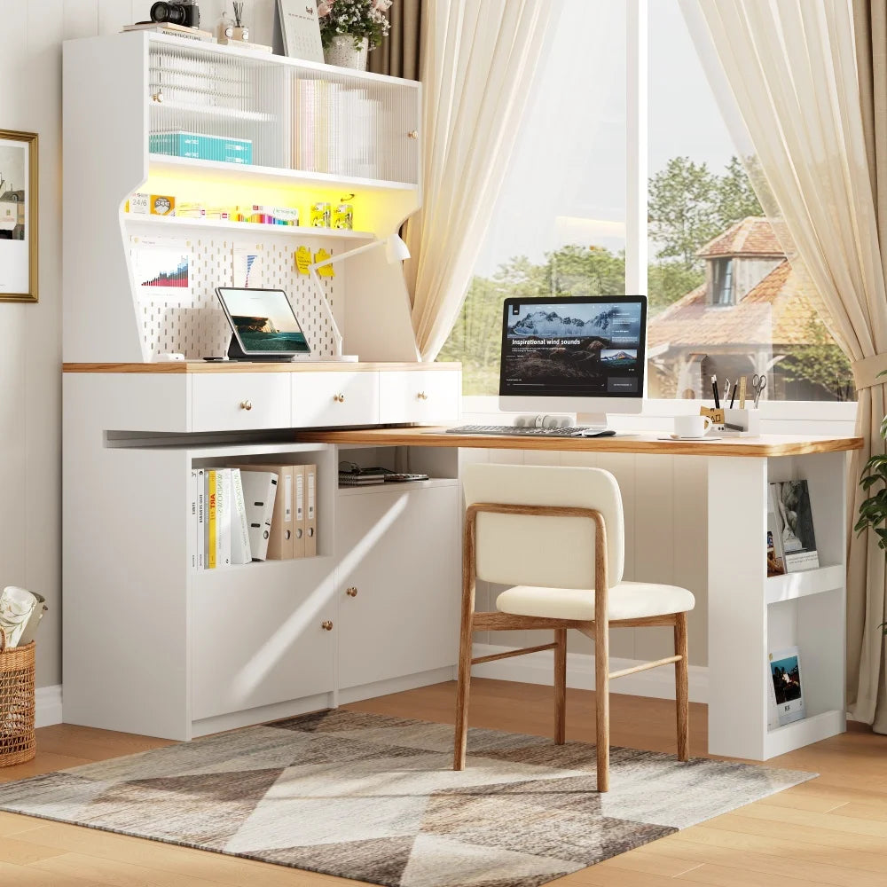 137*45*178cm Kitchen Cabinet, High Kitchen Buffet, Snack Cabinet