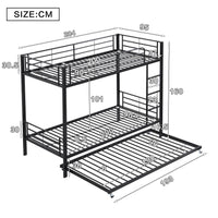 90x200cm&90x190cm Iron Bunk Bed, with Pull-out Bed