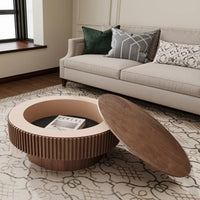75cm Round Coffee Table with Storage
