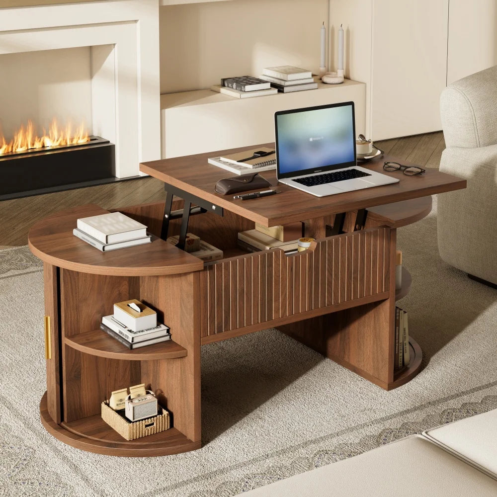 Modern Height Adjustable Coffee Table, for Living Room