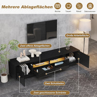 180x40x45cm High‑Gloss TV Stand Lowboard
