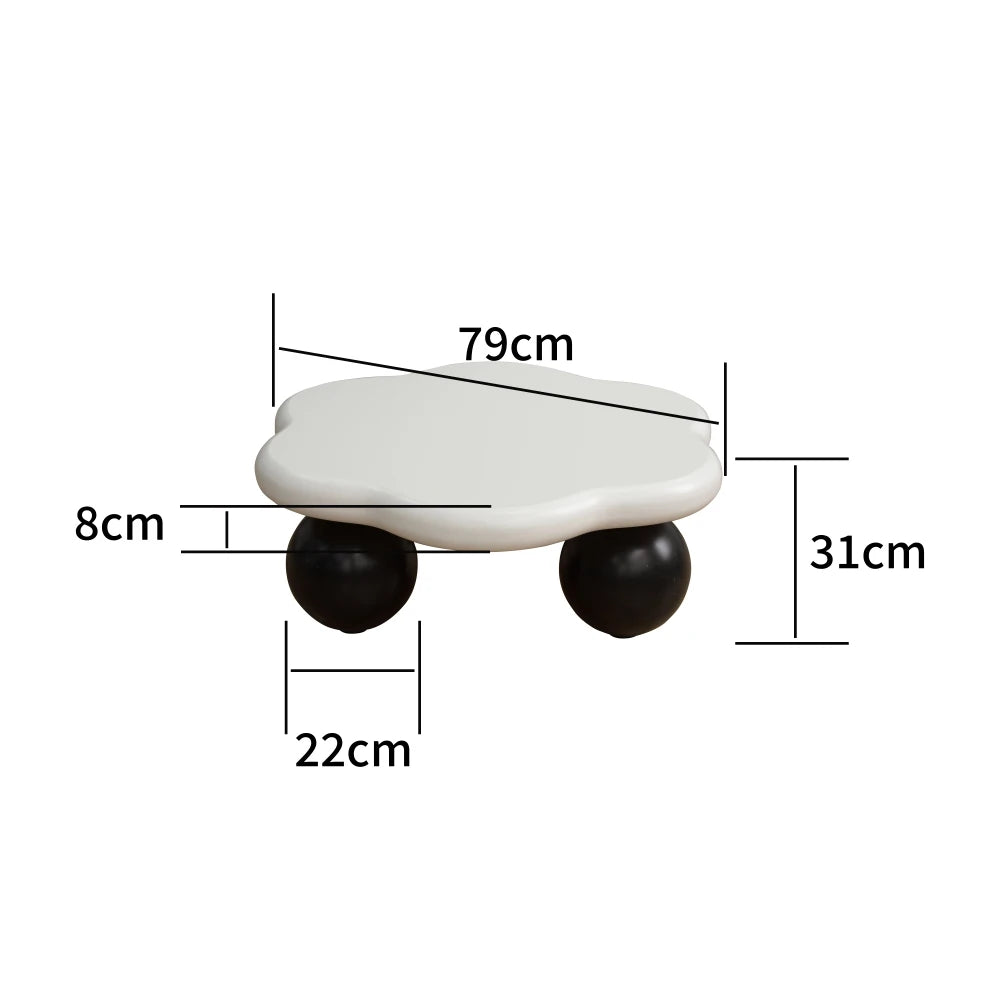 80cm Contrast Color Cloud Shaped Coffee Table