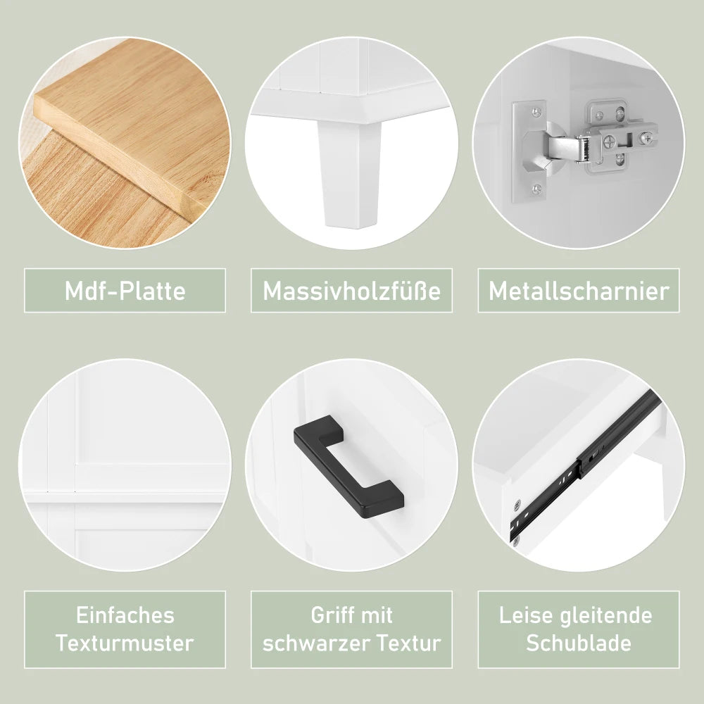 76x46x83, 5cm Floor-standing Bathroom Cabinet with Sink, Full Lacquer