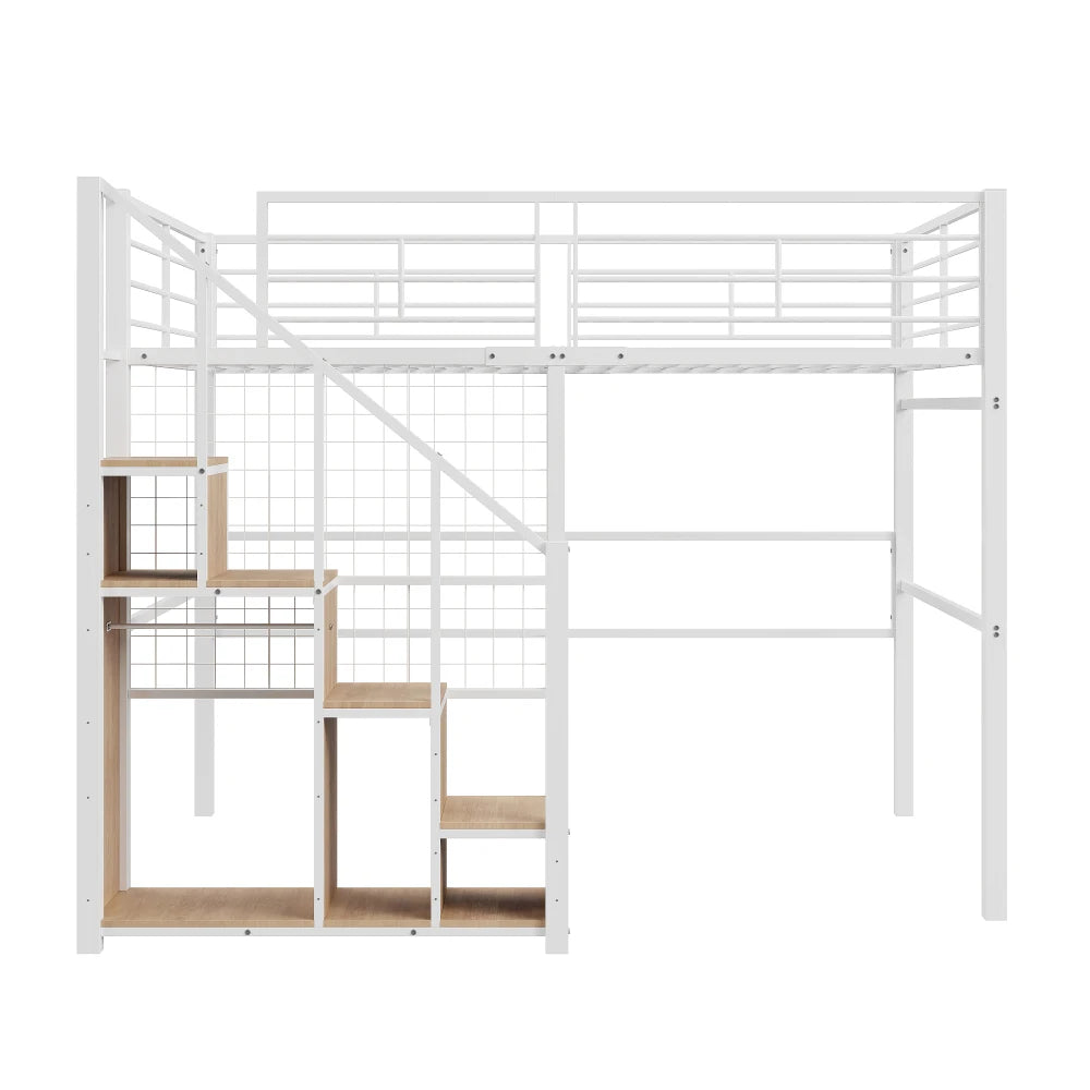 Modern High Bed with Safety Ladder 140*200