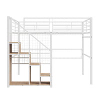 Modern High Bed with Safety Ladder 140*200