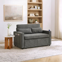3-in-1 Minimalist Light Luxury 2-Seater Sofa Bed, Slide-to-Transform Design