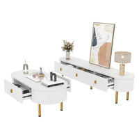 Modern Furniture Lightweight Luxury TV Cabinet Coffee Table Combination