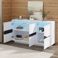 Living Room Cabinet, with 3 Doors, with Adjustable Partitions