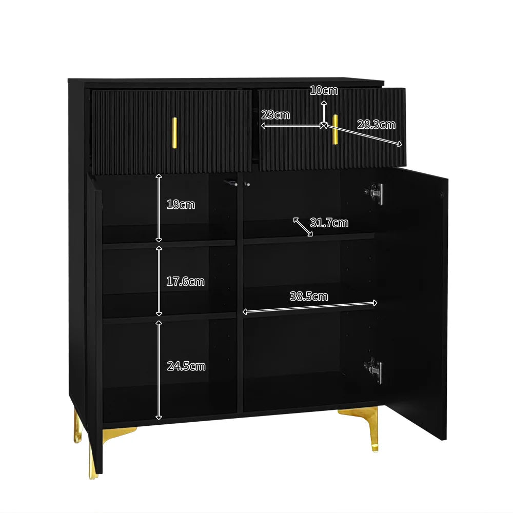 Modern Elegant Sideboard/shoe Cabinet with Structural Panels