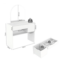 Modern White Makeup Vanity Table with Mirror