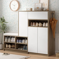 Shoe Cabinet, Shoe Bench, Shoe Rack with Padded Seat