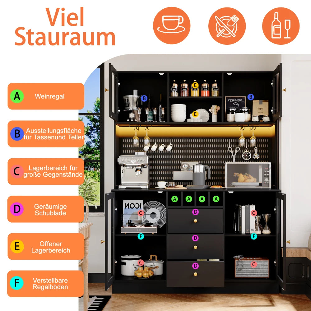 Kitchen Cabinet with Smart LED Lighting
