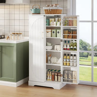 60×35×128cm, kitchen Cabinet with LED Sensor Light