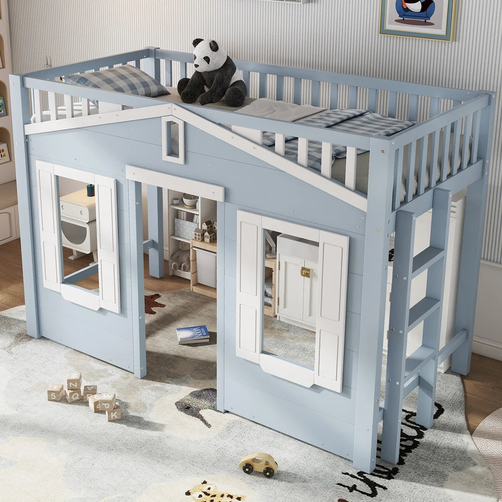 High Bed Space Under The Bed for Flexible Design, Beautiful Window Design