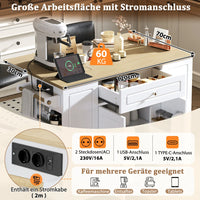 Mobile Kitchen Island with Rolls