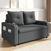 3-in-1 Pull Out Sofa Bed, Modern Double Sofa with Sleep Function
