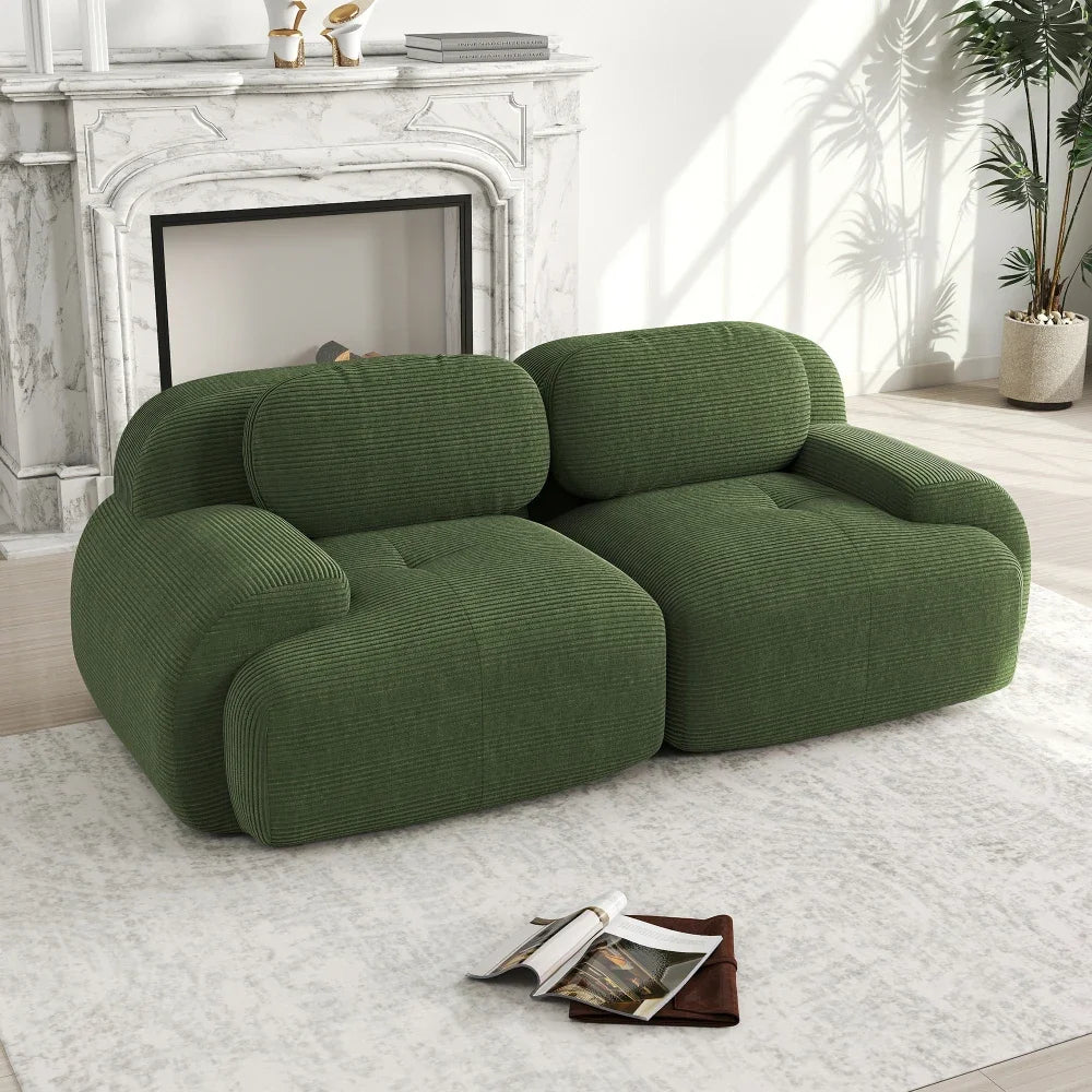 82'' Loveseat Sofa with Curved Armrests and Non-slip Bottom