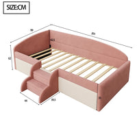 90*190cm Lovely Upholstered Sofa Bed, with Stairs and Fences