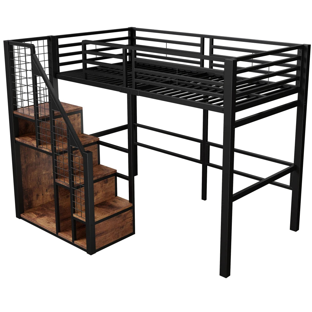 90*200cm & 140*200cm High Bed with Safety Ladder