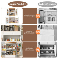 Kitchen Cabinet with 12 Doors & Drawers (80x40x180cm)