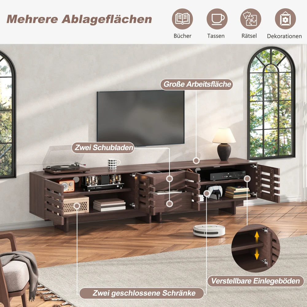200x39.5x55cm Modern Living Room TV Cabinet, for TV Up To 80 Inches