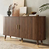 Sideboard with Vertical Beads, Two Sliding Doors, Two Drawers