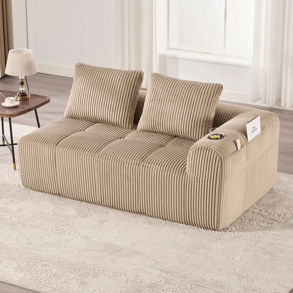 Kompakt modulsofa med sidelomme og kopholder
