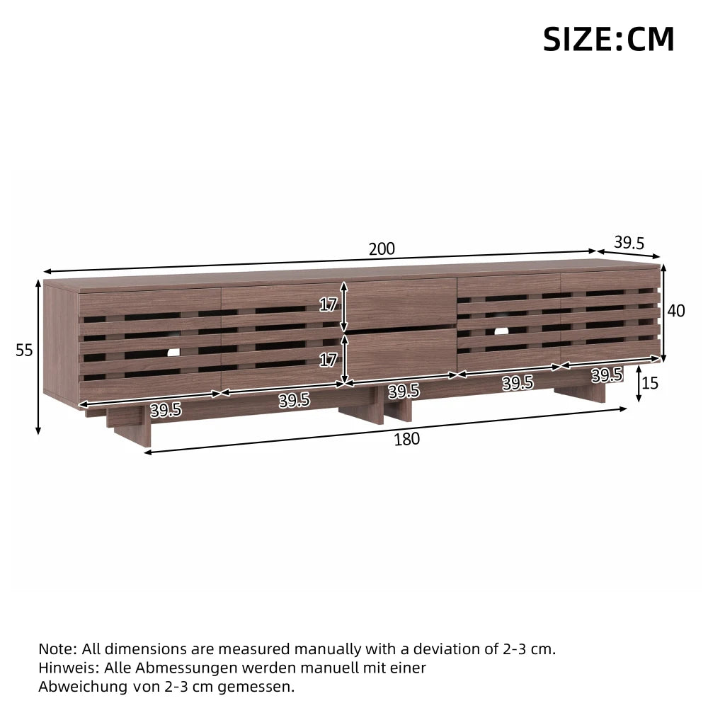 200x39.5x55cm Modern Living Room TV Cabinet, for TV Up To 80 Inches