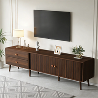 180x40x46.5cm TV Cabinet in Walnut Wood Optics, TV Stand with 2 Drawers