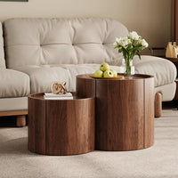 Round Coffee Table with Storage Room