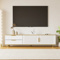 Moderne TV-bord med udskåret struktur, 175x40x45 cm