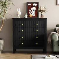 Modern Sideboard, Chest of Drawers with Special Doors, Gold Handles