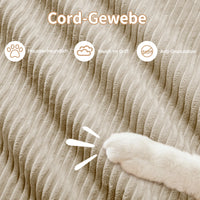 Boneless Corduroy Sofa, Breathable Rope Structure, Ultra Wide Armrests