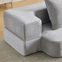 2‑Seat 2‑in‑1 Modern Convertible Sofa, Double‑Use Multi‑Purpose Couch