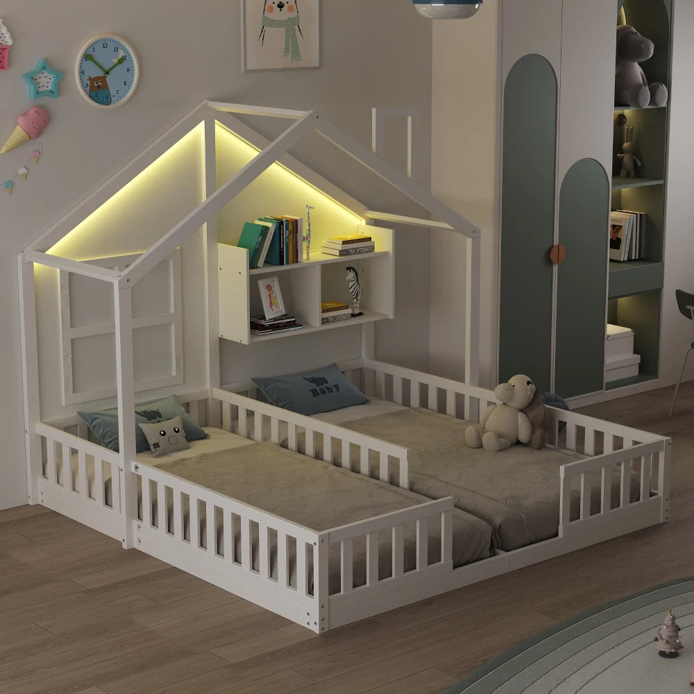 90×200cm Children's Bed, Wooden Double Bed