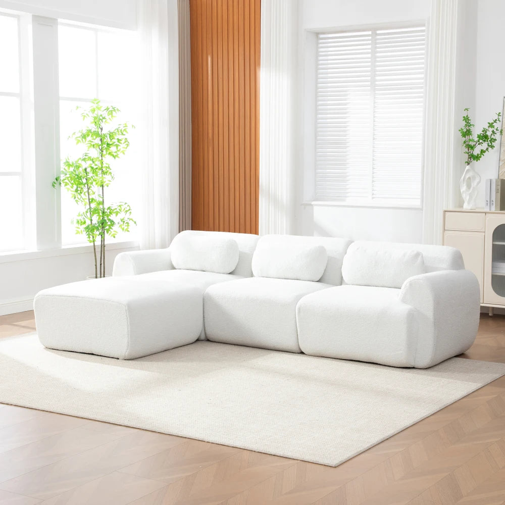L-formet modulsofa, komprimeret