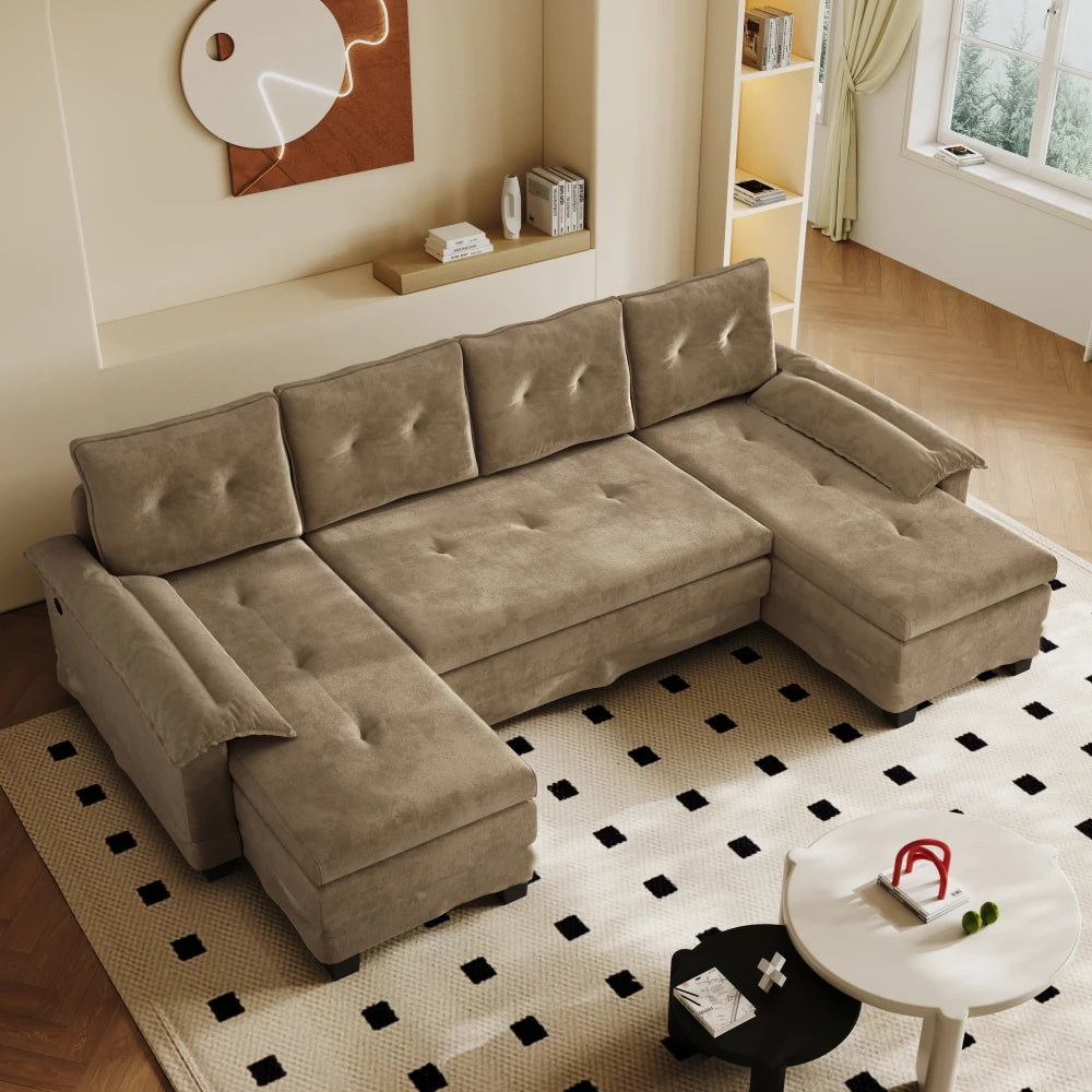 U-formet modulær sovesofa 278 cm