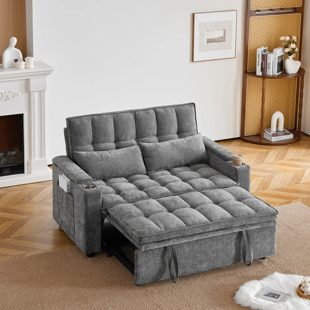 3-i-1 sovesofa 142 cm med justerbar ryg