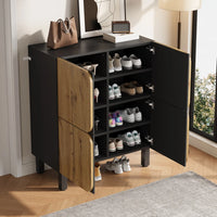 80*38.5*90cm Modern Shoe Cabinet, Unique Design, Features Four Doors