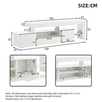 192*37*53cm Modern Living Room TV Cabinet with 3 Cabinets