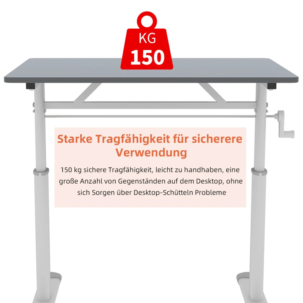60×80cm/60×100cm/60×120cm Adjustable Height Lifting Study Desk Available for Kids