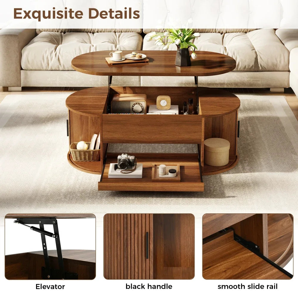 Lift Top Coffee Table with Hidden Storage Space