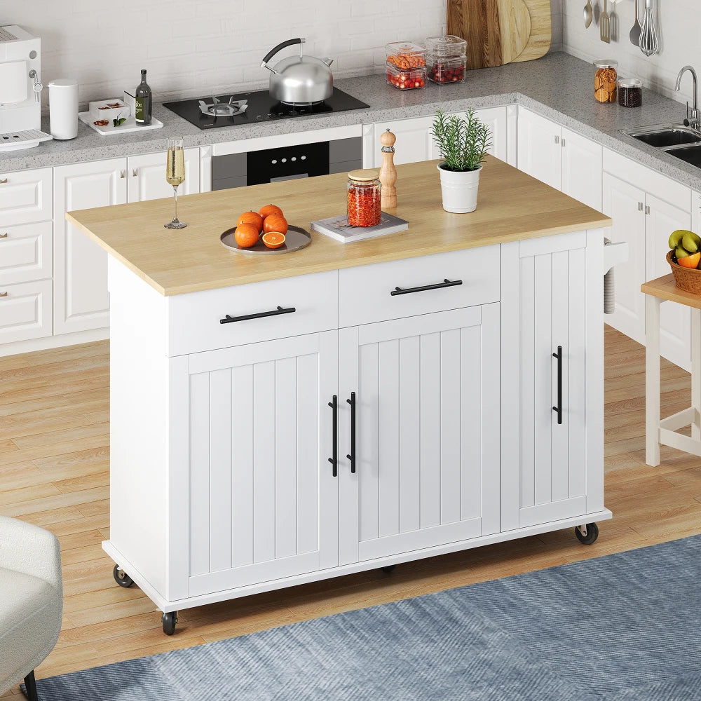 Kitchen Island with Drop Leaf
