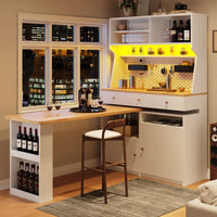 137*45*178cm Kitchen Cabinet, High Kitchen Buffet, Snack Cabinet