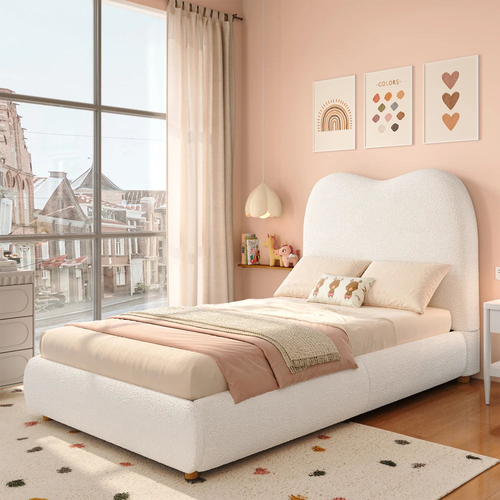 90 X 200cm Modern Upholstered Bed, Baby Cot, Hydraulic Functional Bed