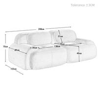 82'' Loveseat Sofa with Curved Armrests and Non-slip Bottom