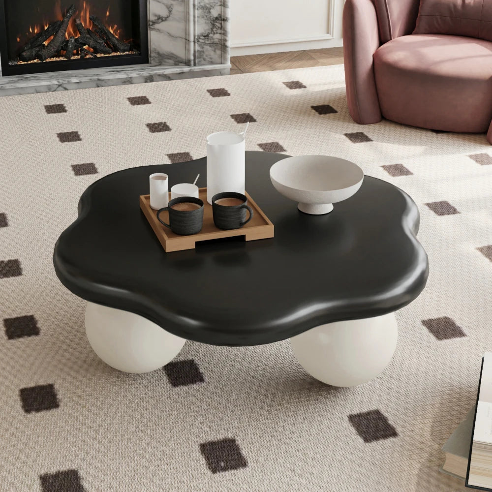 Skyformet sofabord 80 cm i kontrastfarver