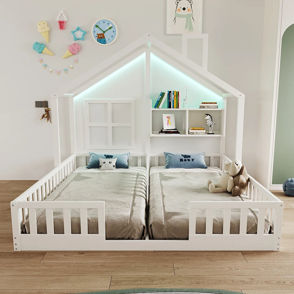 90×200cm Children's Bed, Wooden Double Bed