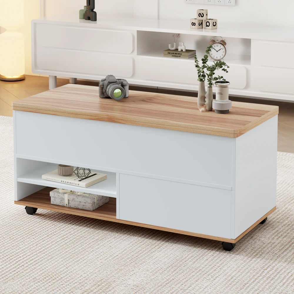 100*98*65cm Coffee Table Height Adjustable